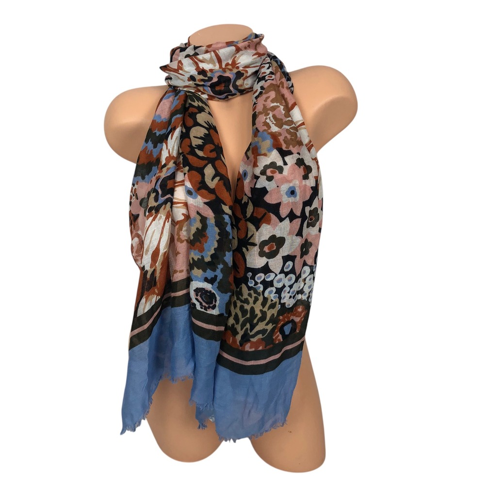 Vera Bradley‎ Multicolor Floral Print Neck Scarf Wrap Shawl Artsy Boho Colorful